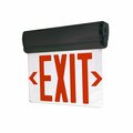 Nora Lighting Surface Adj. LED Edge-Lit Exit Sign, 6in Green Ltr., Single Face / Mirrored Acrylic, White Housing NX-812-LEDR2MB